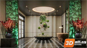 Lobby Decoration Skp Files 